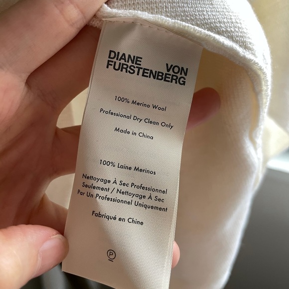 NWT DIANE VON FURSTENBERG MERINO WOOL Tie Sweater - Picture 5 of 7